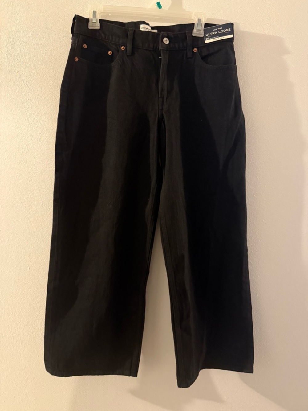 Abercrombie & Fitch Black Ultra Loose Low Rise Jeans